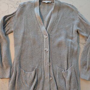 Like new basic grey button-up cardigan, size M